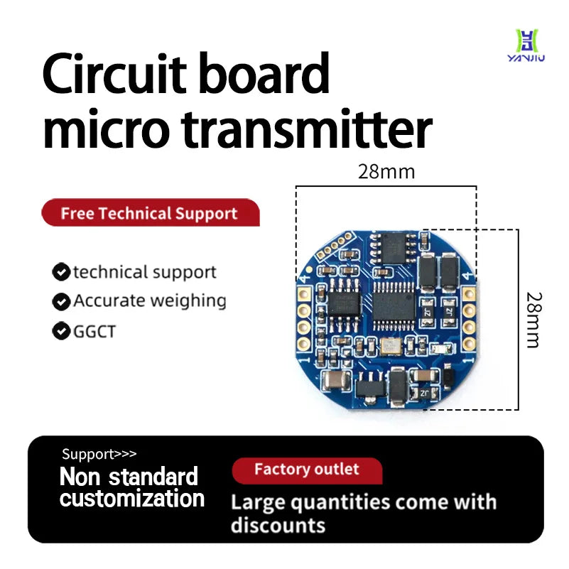 Electronic Circuit Board Digital RS485 MODBUS RTU Signal Weighing Amplifier Gauge for Weight Transmitter Load Cell Converted